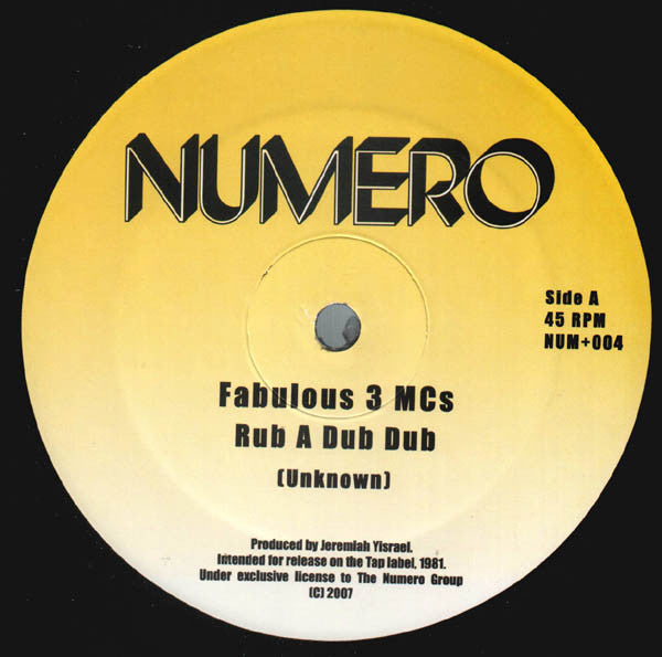 Fabulous 3 MCs - Rub A Dub Dub LP