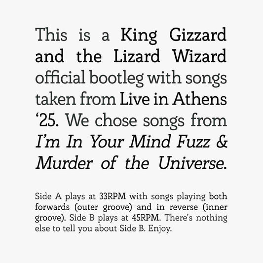 King Gizzard and The Lizard Wizard - Songs From I'm In Your Mind Fuzz & Murder of The Universe Live in Athens '25